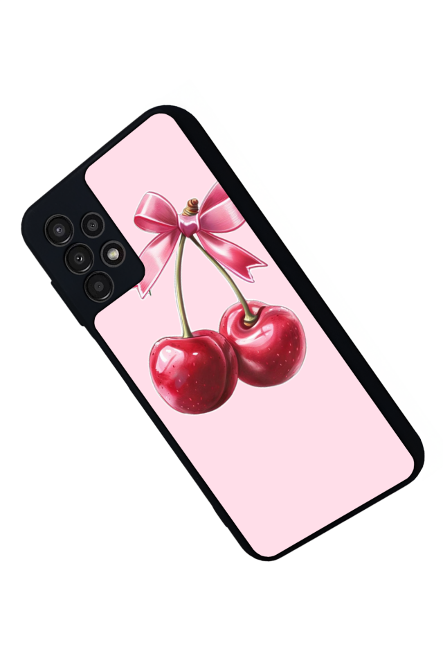 Samsung Galaxy A13 Uyumlu Kiraz Tasarımlı Glossy Premium Kılıf