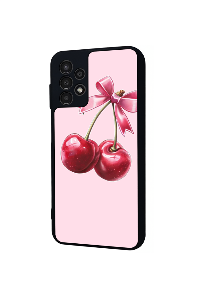 Samsung Galaxy A13 Uyumlu Kiraz Tasarımlı Glossy Premium Kılıf