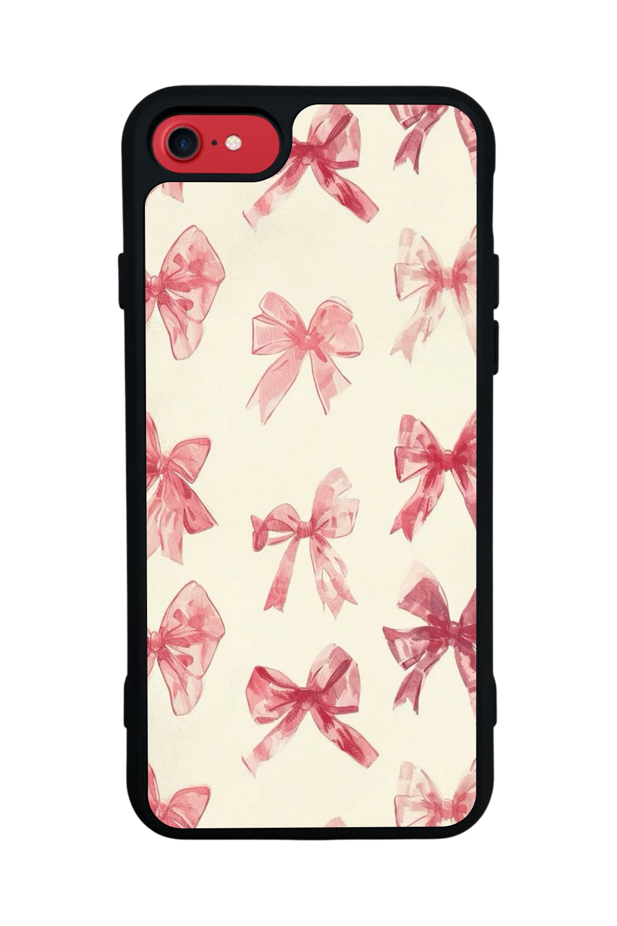 iPhone SE Uyumlu Kurdele Tasarımlı Glossy Premium Kılıf