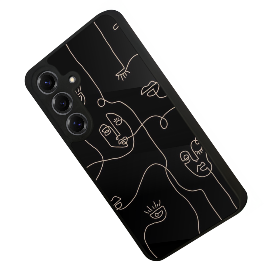 Samsung Galaxy S25 Uyumlu Line Art Tasarımlı Glossy Premium Kılıf