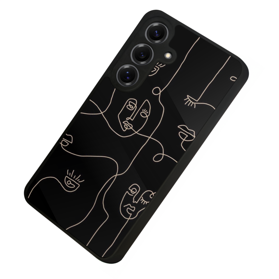 Samsung Galaxy S25 Uyumlu Line Art Tasarımlı Glossy Premium Kılıf