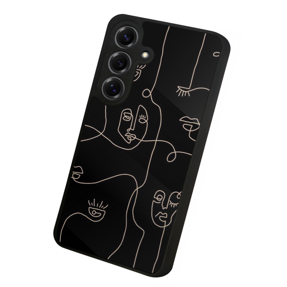 Samsung Galaxy S25 Uyumlu Line Art Tasarımlı Glossy Premium Kılıf