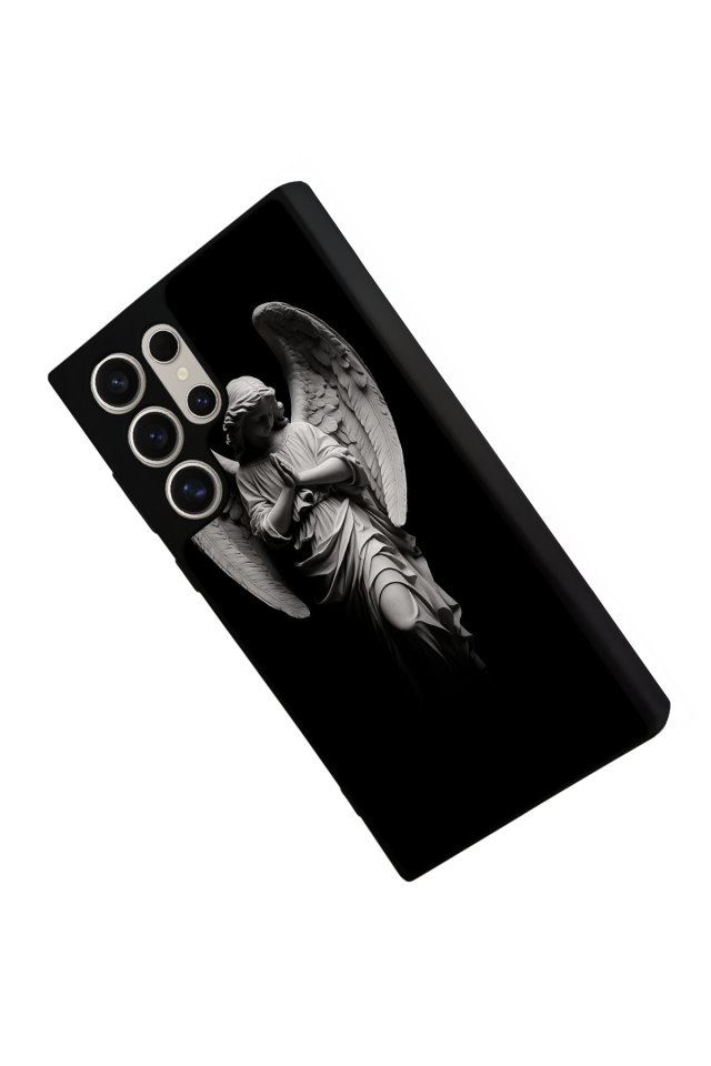 Samsung Galaxy S23 Ultra Uyumlu Melek Tasarımlı Glossy Premium Kılıf