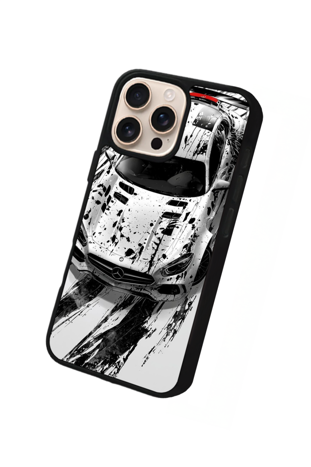iPhone 15 Pro Uyumlu Mercedes Tasarımlı Glossy Premium Kılıf