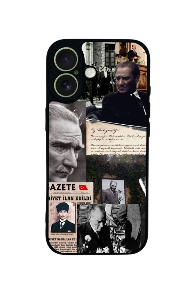 iPhone 17 Uyumlu Mustafa Kemal Ataturk Tasarımlı Glossy Premium Kılıf