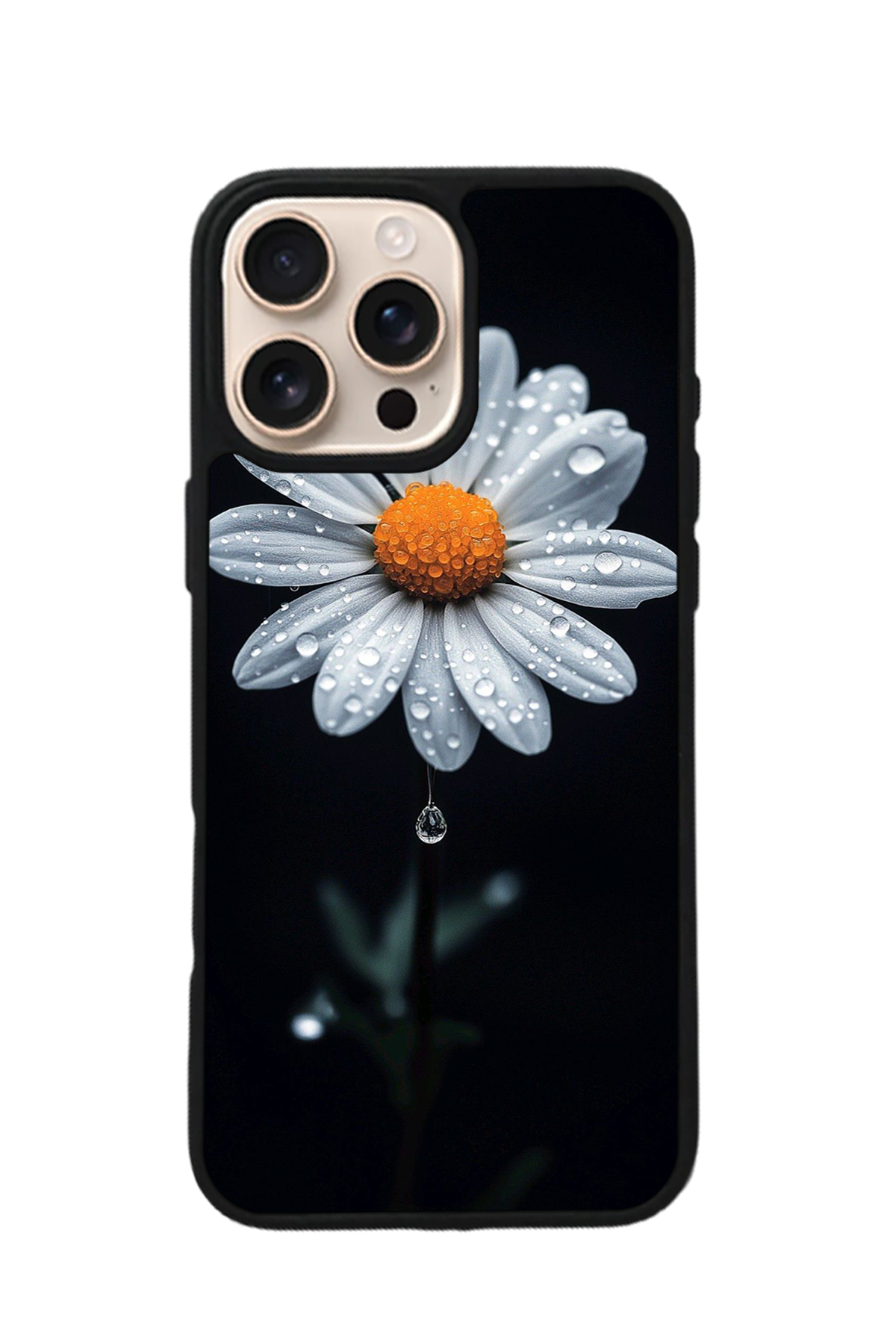 iPhone 15 Pro Max Uyumlu Papatya Tasarımlı Glossy Premium Kılıf
