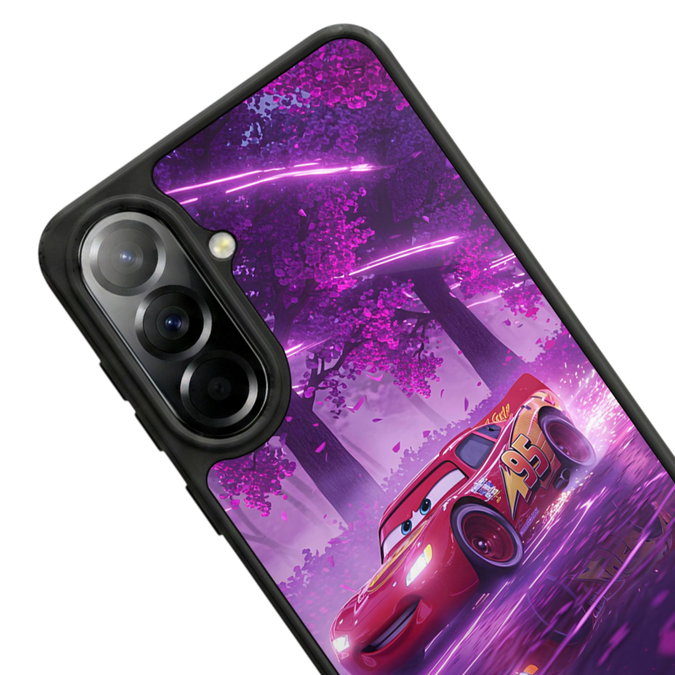 Samsung Galaxy A37 Uyumlu Şimsek McQueen Tasarımlı Glossy Premium Kılıf