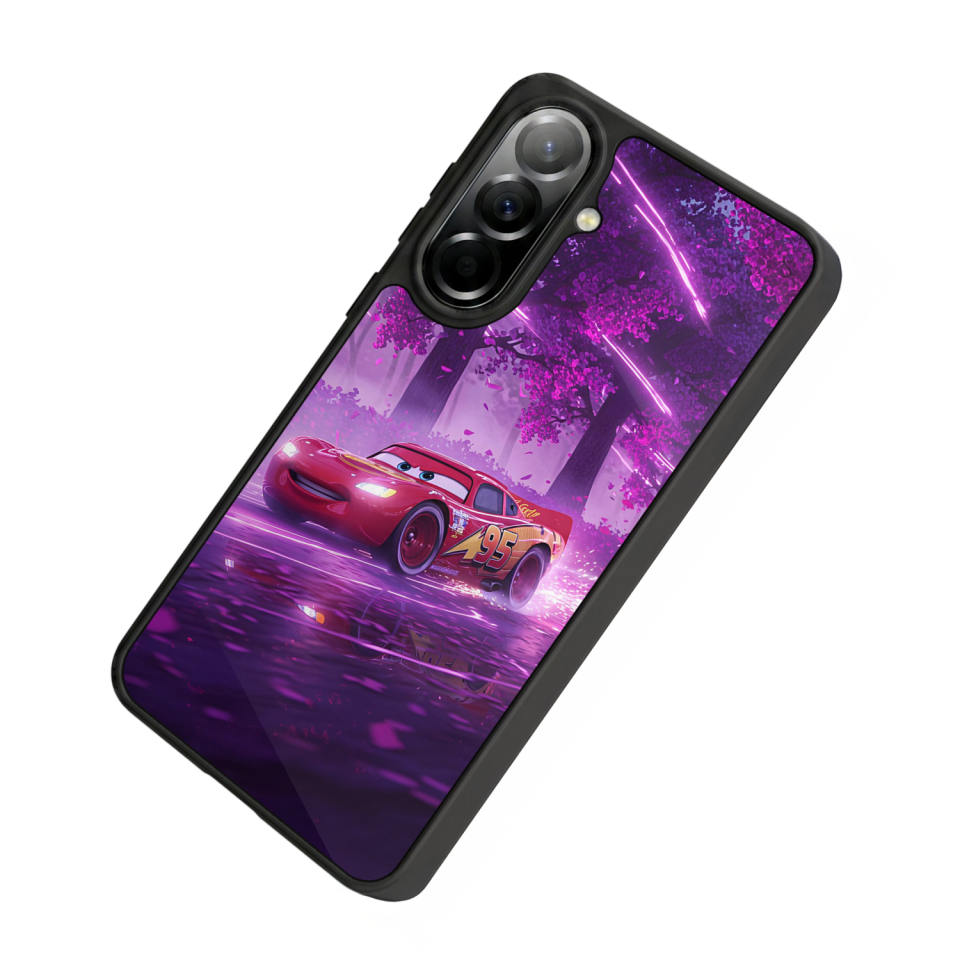 Samsung Galaxy A37 Uyumlu Şimsek McQueen Tasarımlı Glossy Premium Kılıf