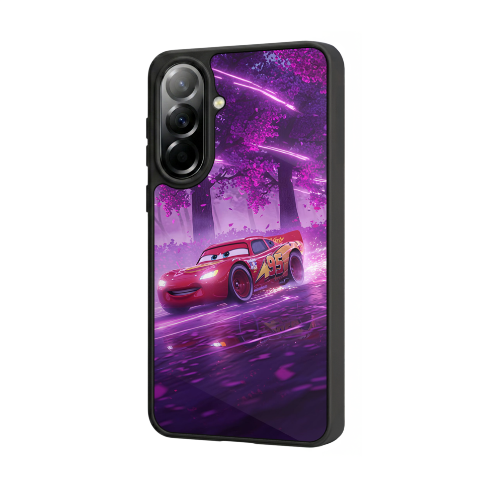 Samsung Galaxy A37 Uyumlu Şimsek McQueen Tasarımlı Glossy Premium Kılıf