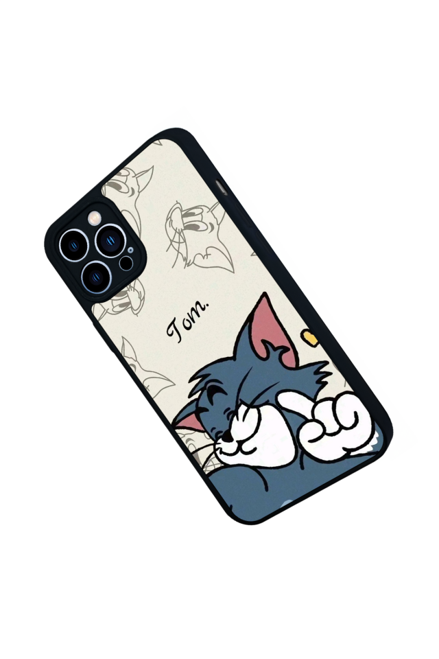 iPhone 12 Pro Max Uyumlu Tom And Jerry Tasarımlı Glossy Premium Kılıf