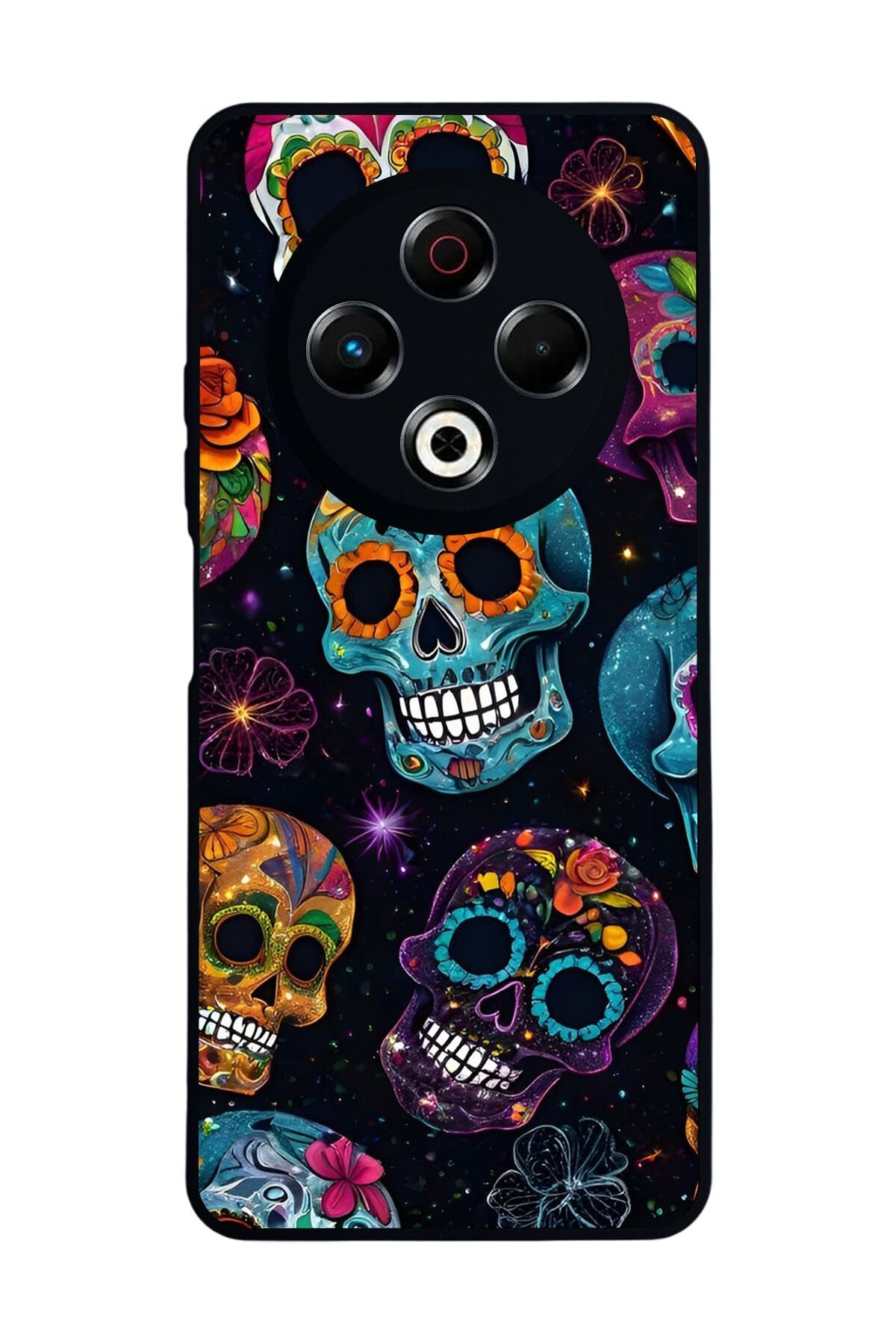 Tecno Spark 30 Uyumlu KuruKafa Tasarımlı Glossy Premium Kılıf