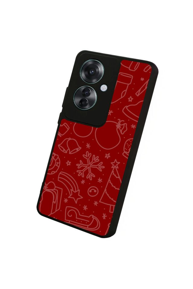 Oppo Reno 11F Uyumlu Yilbasi Christmas Tasarımlı Glossy Premium Kılıf