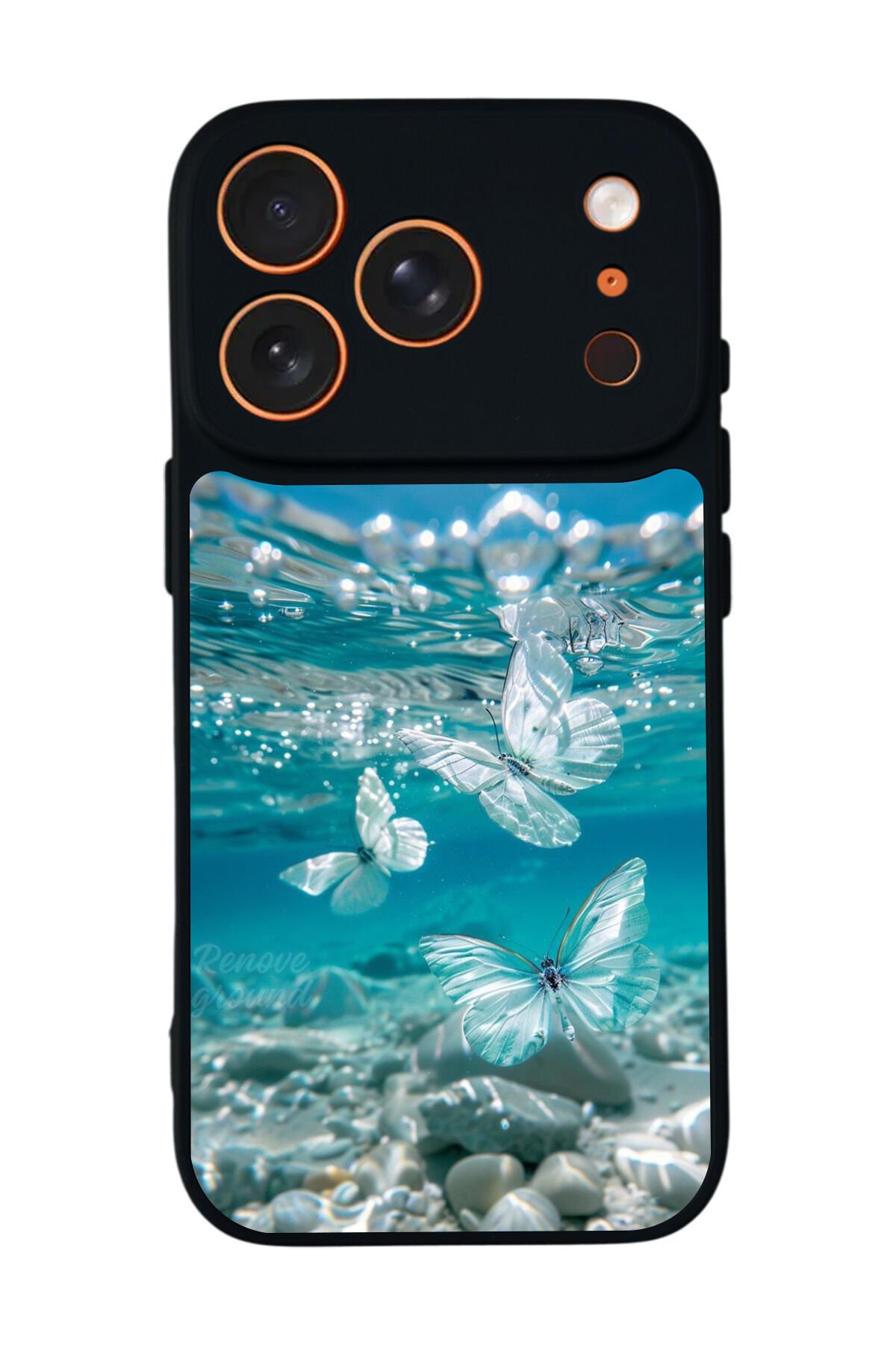 iPhone 17 Pro Max Uyumlu Kelebek Tasarımlı Glossy Premium Kılıf