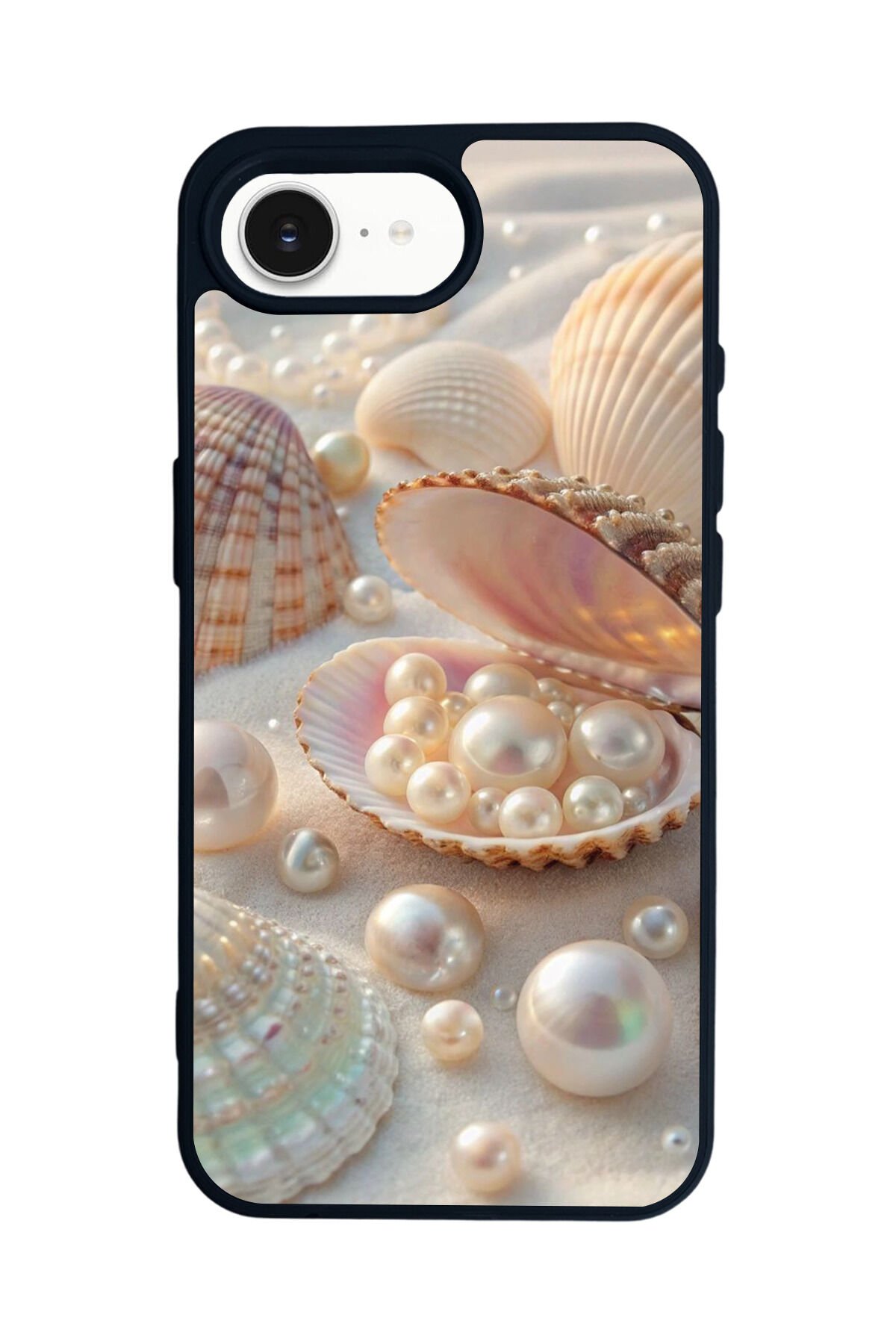 iPhone 16E Uyumlu İnci Tasarımlı Glossy Premium Kılıf