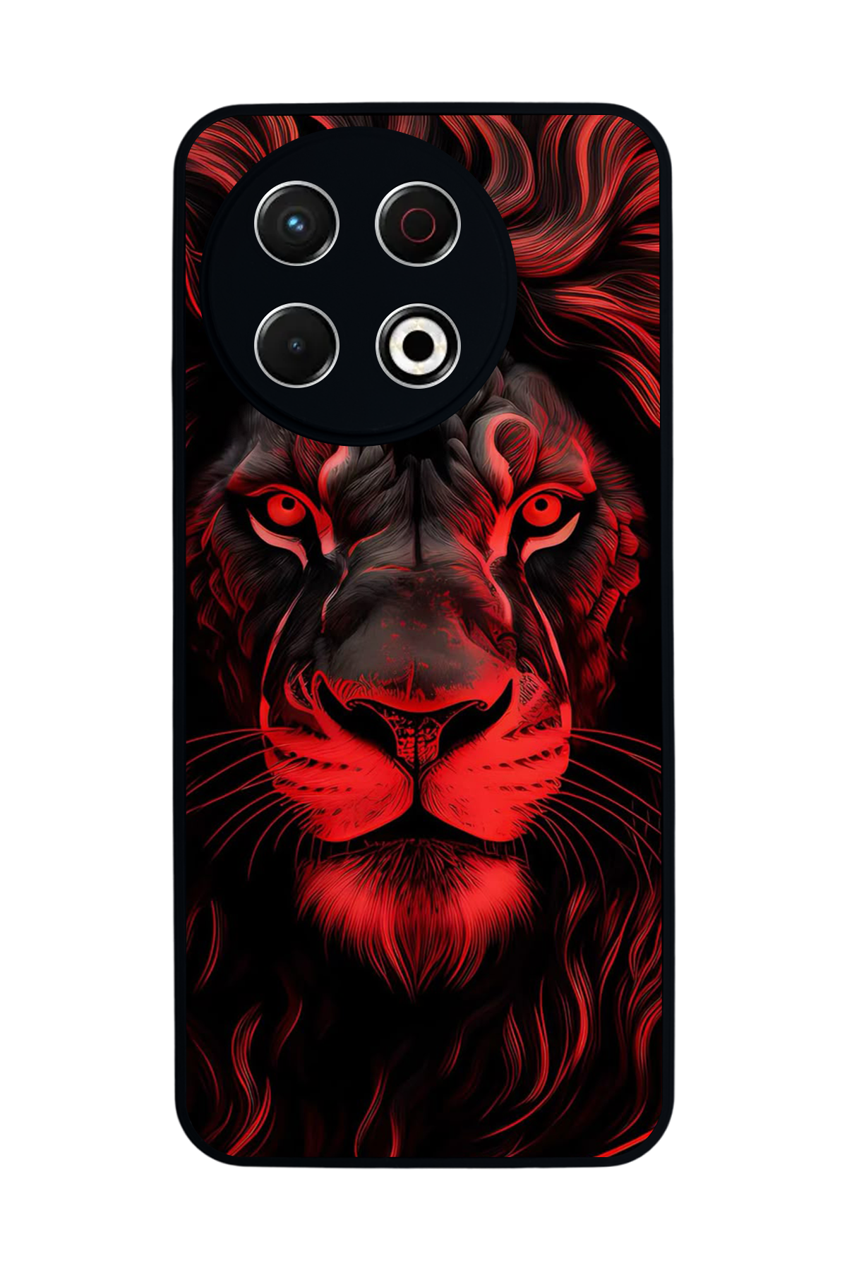 Tecno Spark 30 Pro Uyumlu Aslan Tasarımlı Glossy Premium Kılıf