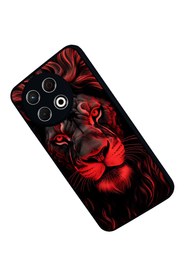 Tecno Spark 30 Pro Uyumlu Aslan Tasarımlı Glossy Premium Kılıf