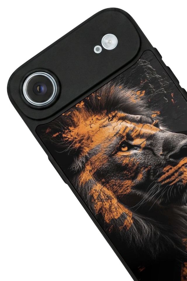 iPhone 17 Air Uyumlu Aslan Tasarımlı Glossy Premium Kılıf