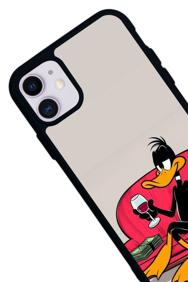 iPhone 11 Uyumlu Daffy duck Tasarımlı Glossy Premium Kılıf