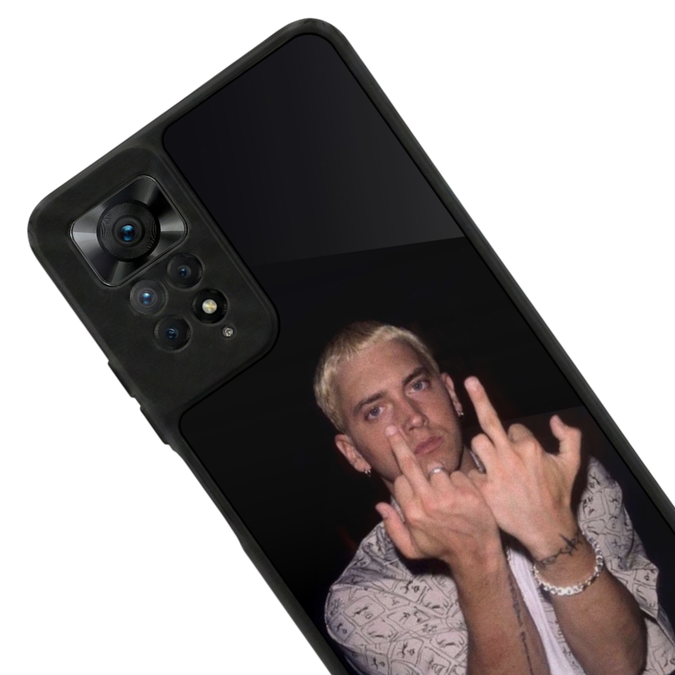 Xiaomi Redmi Note 11 Pro Uyumlu Eminem Tasarımlı Glossy Premium Kılıf