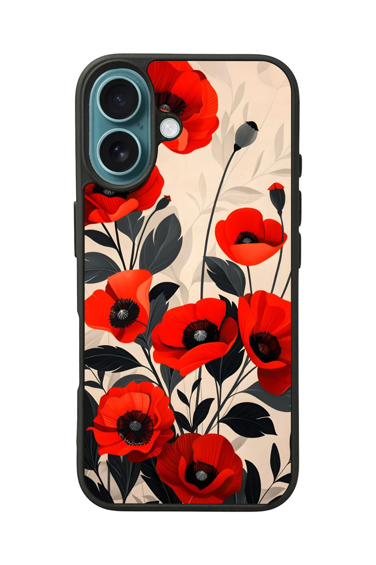 iPhone 16 Uyumlu Floral Tasarımlı Glossy Premium Kılıf