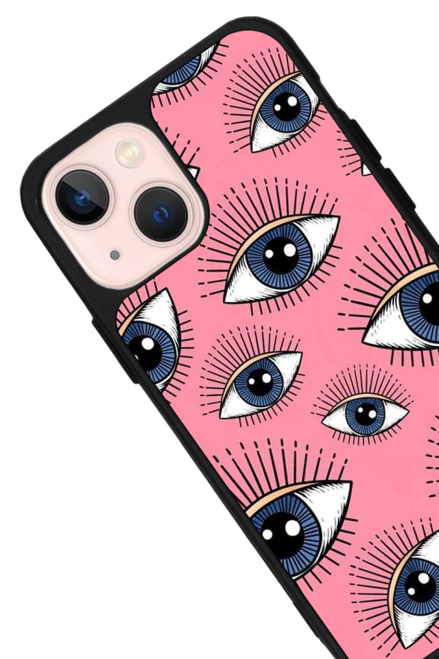 iPhone 13 Mini Uyumlu Göz Tasarımlı Glossy Premium Kılıf