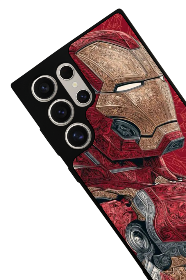 Samsung Galaxy S22 Ultra Uyumlu  Iron Man ( Demir Adam ) Tasarımlı Glossy Premium Kılıf