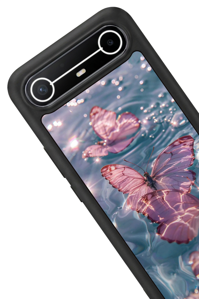 Tecno Spark Slim 5G Uyumlu Kelebek Tasarımlı Glossy Premium Kılıf