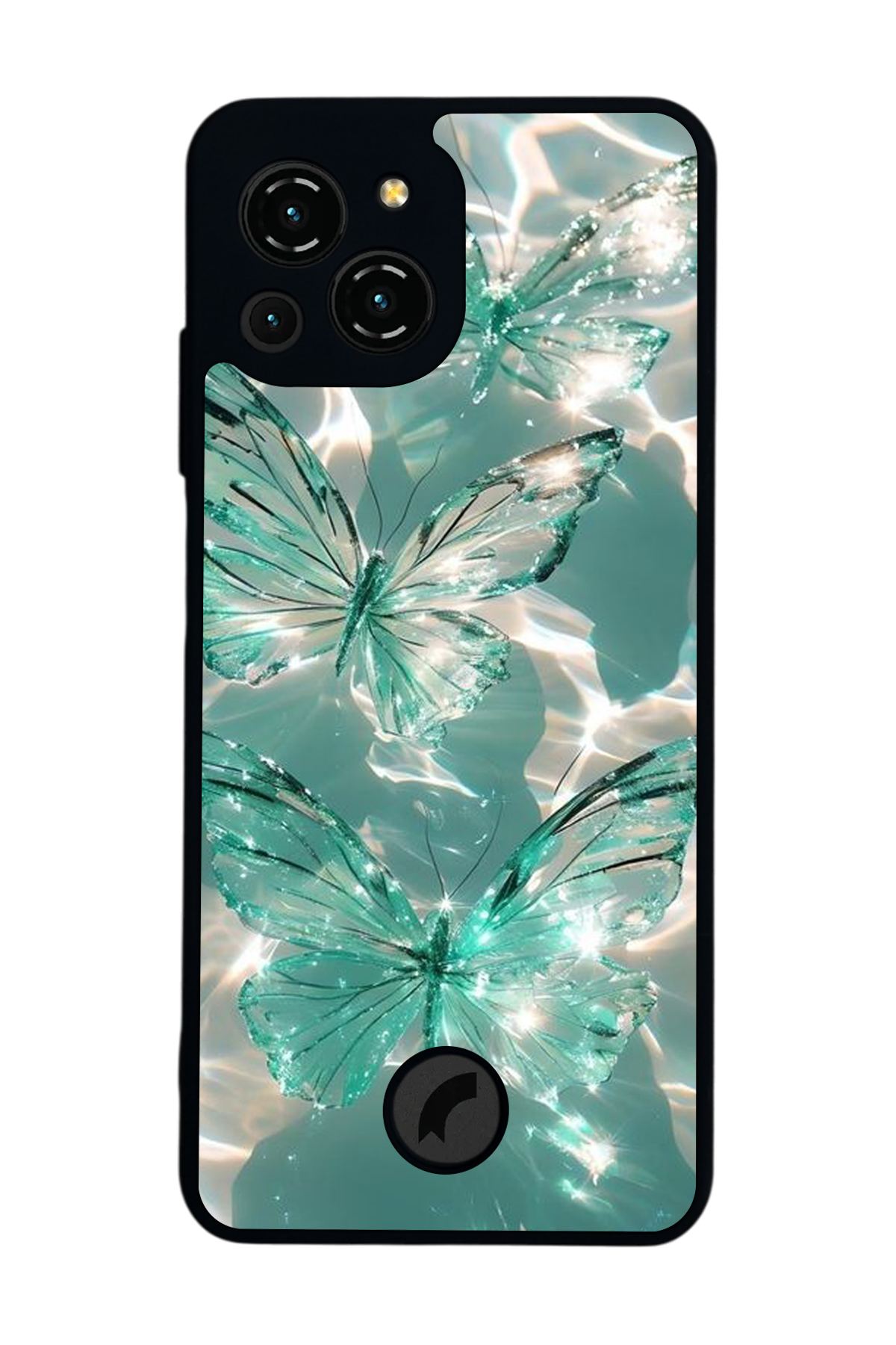 Reeder S23 Pro Max Uyumlu Kelebek Tasarımlı Glossy Premium Kılıf