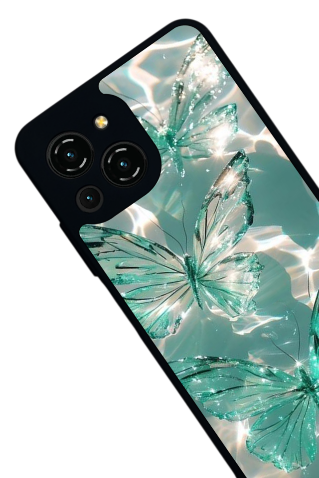 Reeder S23 Pro Max Uyumlu Kelebek Tasarımlı Glossy Premium Kılıf