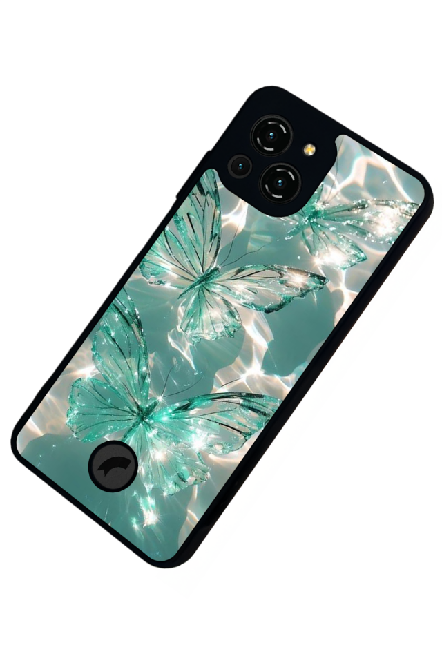 Reeder S23 Pro Max Uyumlu Kelebek Tasarımlı Glossy Premium Kılıf