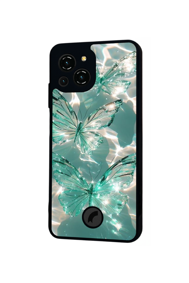 Reeder S23 Pro Max Uyumlu Kelebek Tasarımlı Glossy Premium Kılıf