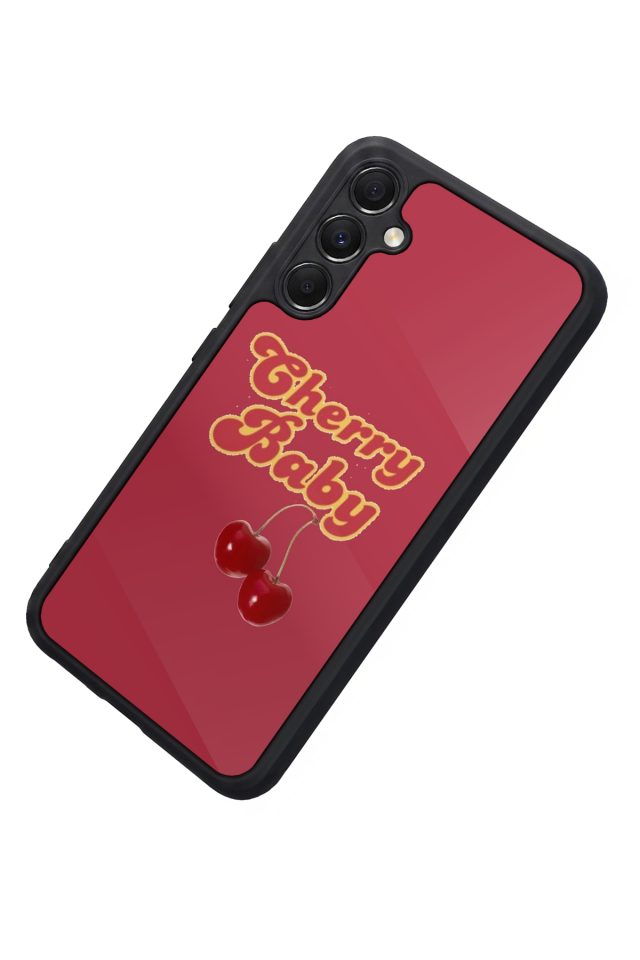 Samsung Galaxy M34 Uyumlu Kiraz Tasarımlı Glossy Premium Kılıf