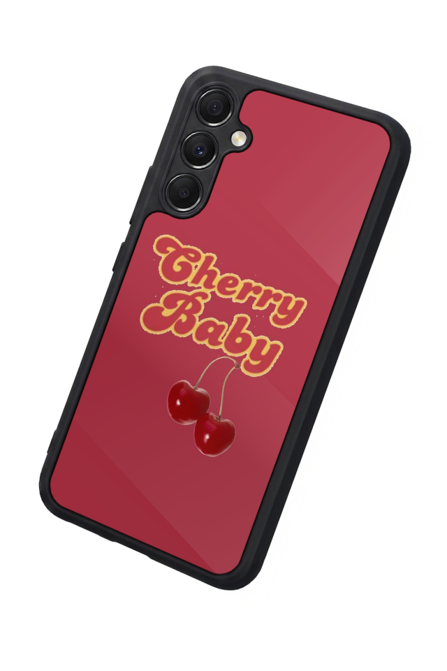 Samsung Galaxy M34 Uyumlu Kiraz Tasarımlı Glossy Premium Kılıf