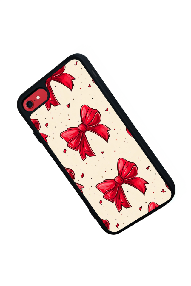 iPhone SE Uyumlu Kurdele Tasarımlı Glossy Premium Kılıf