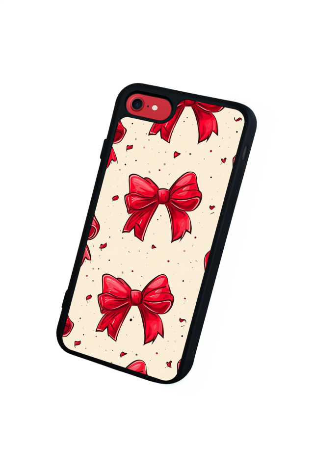 iPhone SE Uyumlu Kurdele Tasarımlı Glossy Premium Kılıf