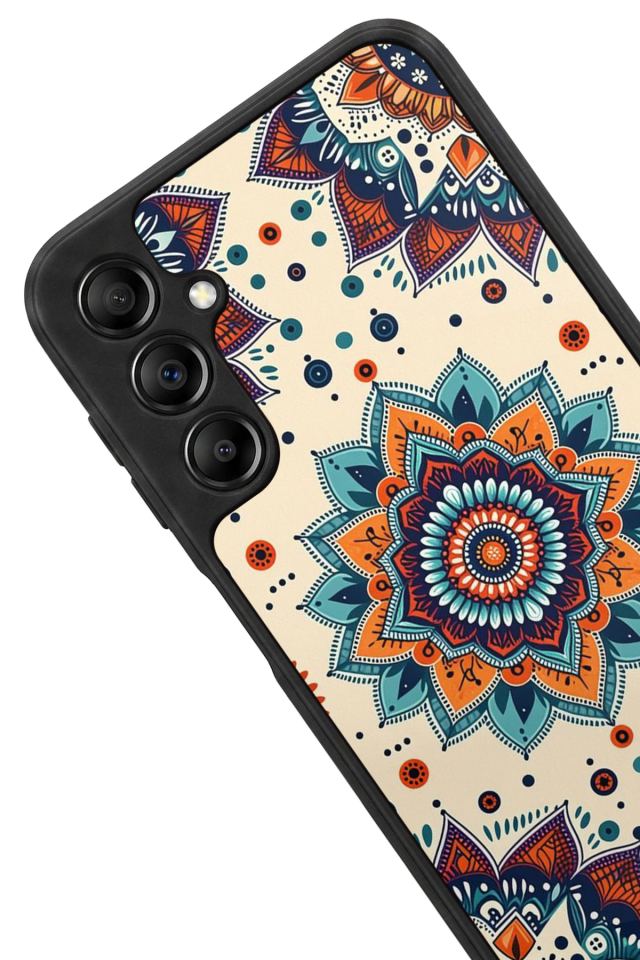 Samsung Galaxy A14 Uyumlu Mandaal Tasarımlı Glossy Premium Kılıf