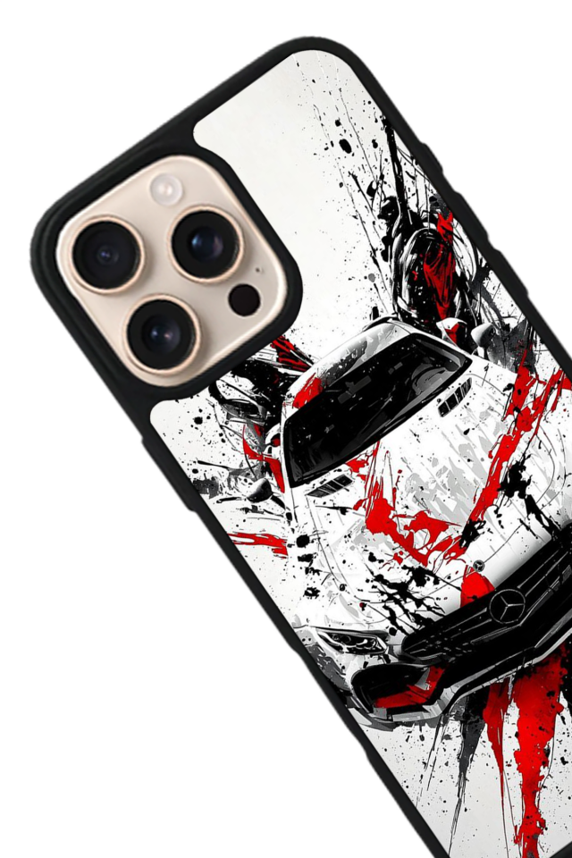 iPhone 15 Pro Uyumlu Mercedes Tasarımlı Glossy Premium Kılıf