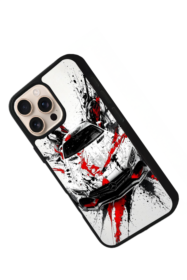 iPhone 15 Pro Uyumlu Mercedes Tasarımlı Glossy Premium Kılıf