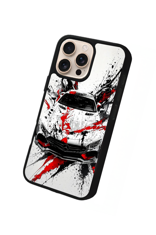 iPhone 15 Pro Uyumlu Mercedes Tasarımlı Glossy Premium Kılıf