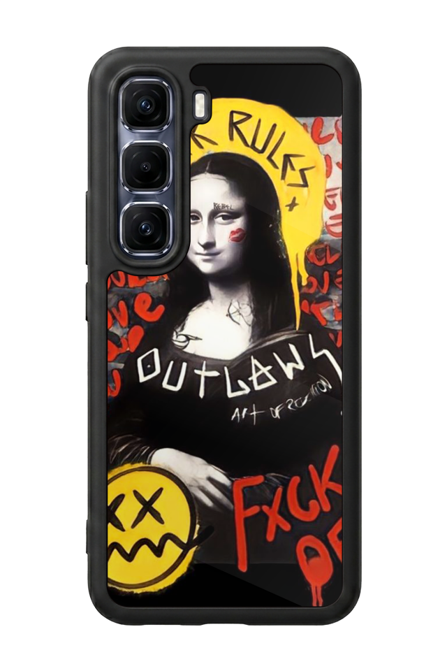 Infinix Hot 60 Pro Plus Uyumlu Monalisa Tasarımlı Glossy Premium Kılıf