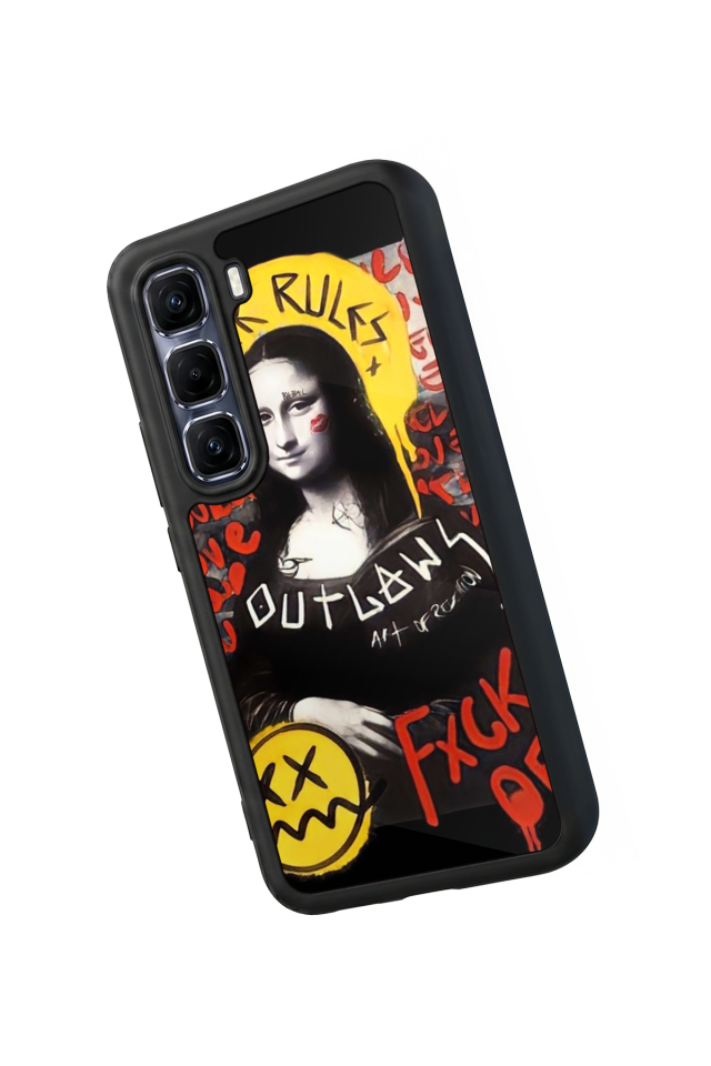 Infinix Hot 60 Pro Plus Uyumlu Monalisa Tasarımlı Glossy Premium Kılıf