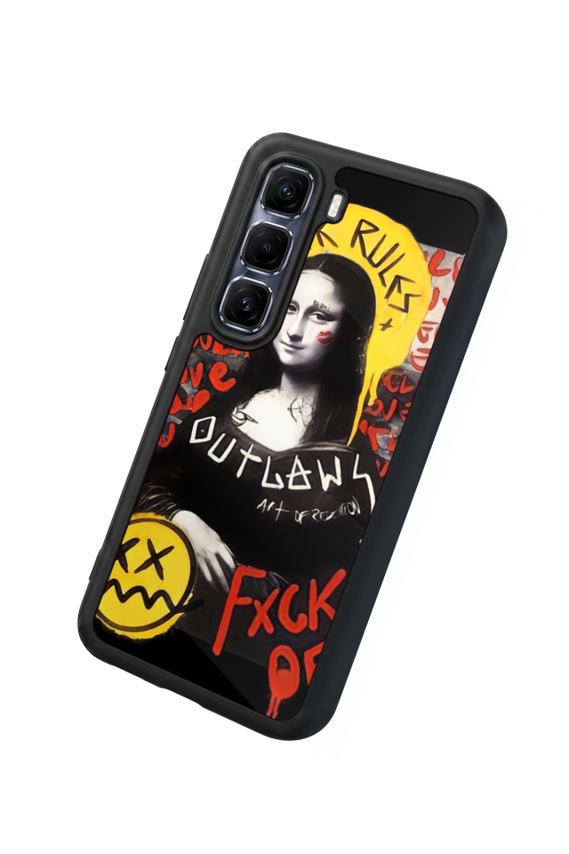 Infinix Hot 60 Pro Plus Uyumlu Monalisa Tasarımlı Glossy Premium Kılıf