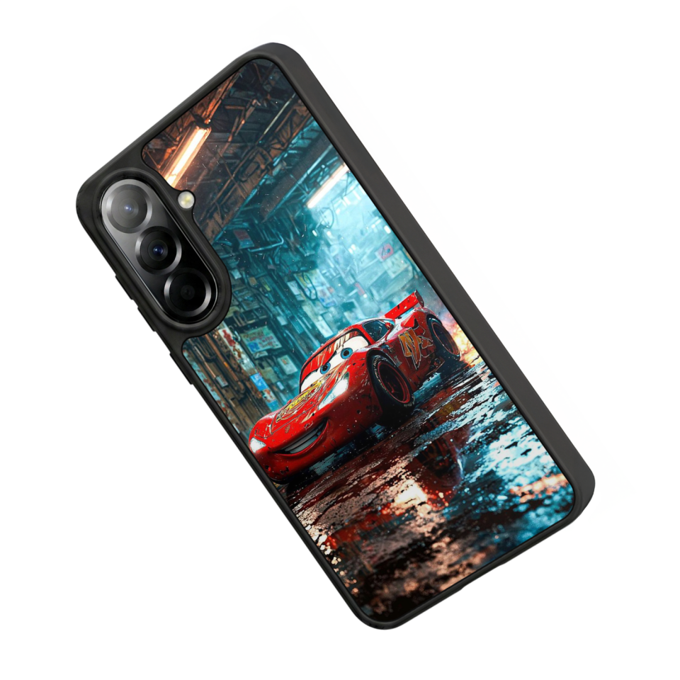 Samsung Galaxy A37 Uyumlu Şimsek McQueen Tasarımlı Glossy Premium Kılıf