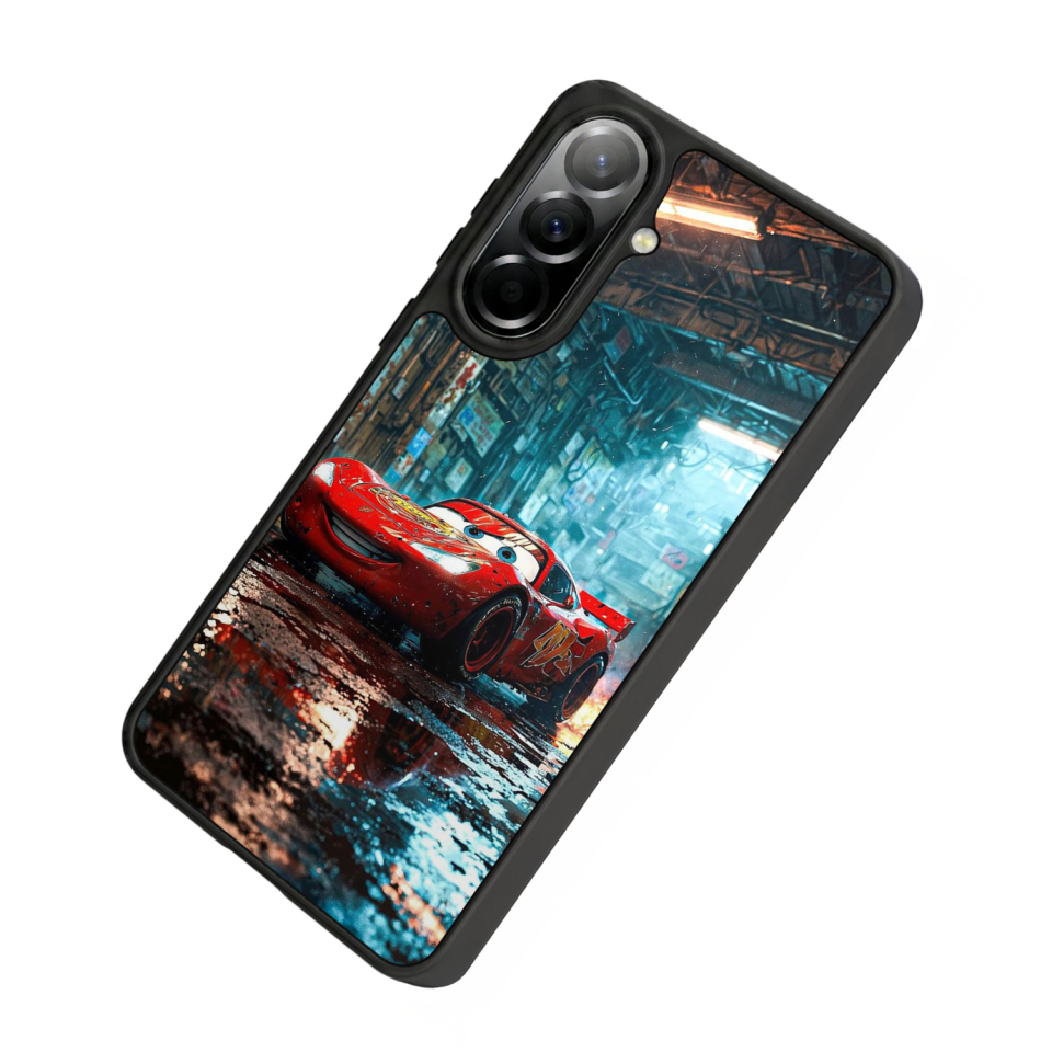 Samsung Galaxy A37 Uyumlu Şimsek McQueen Tasarımlı Glossy Premium Kılıf