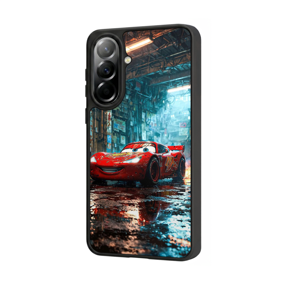 Samsung Galaxy A37 Uyumlu Şimsek McQueen Tasarımlı Glossy Premium Kılıf
