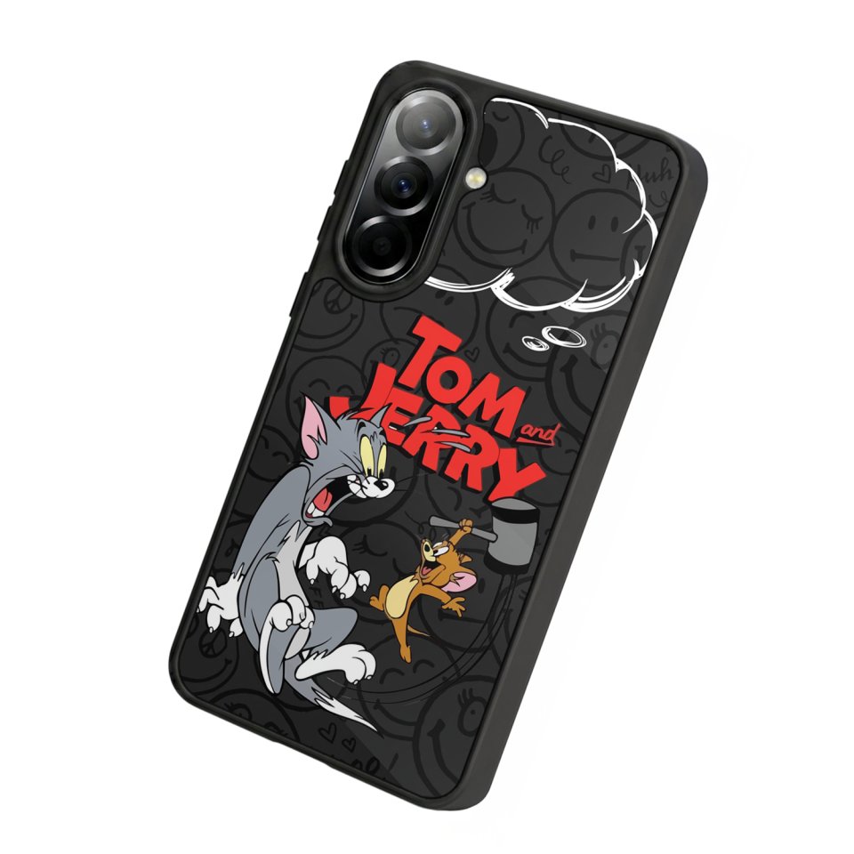 Samsung Galaxy A57 Uyumlu Tom And Jerry Tasarımlı Glossy Premium Kılıf