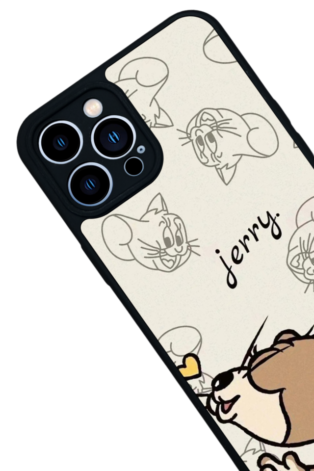iPhone 12 Pro Max Uyumlu Tom And Jerry Tasarımlı Glossy Premium Kılıf