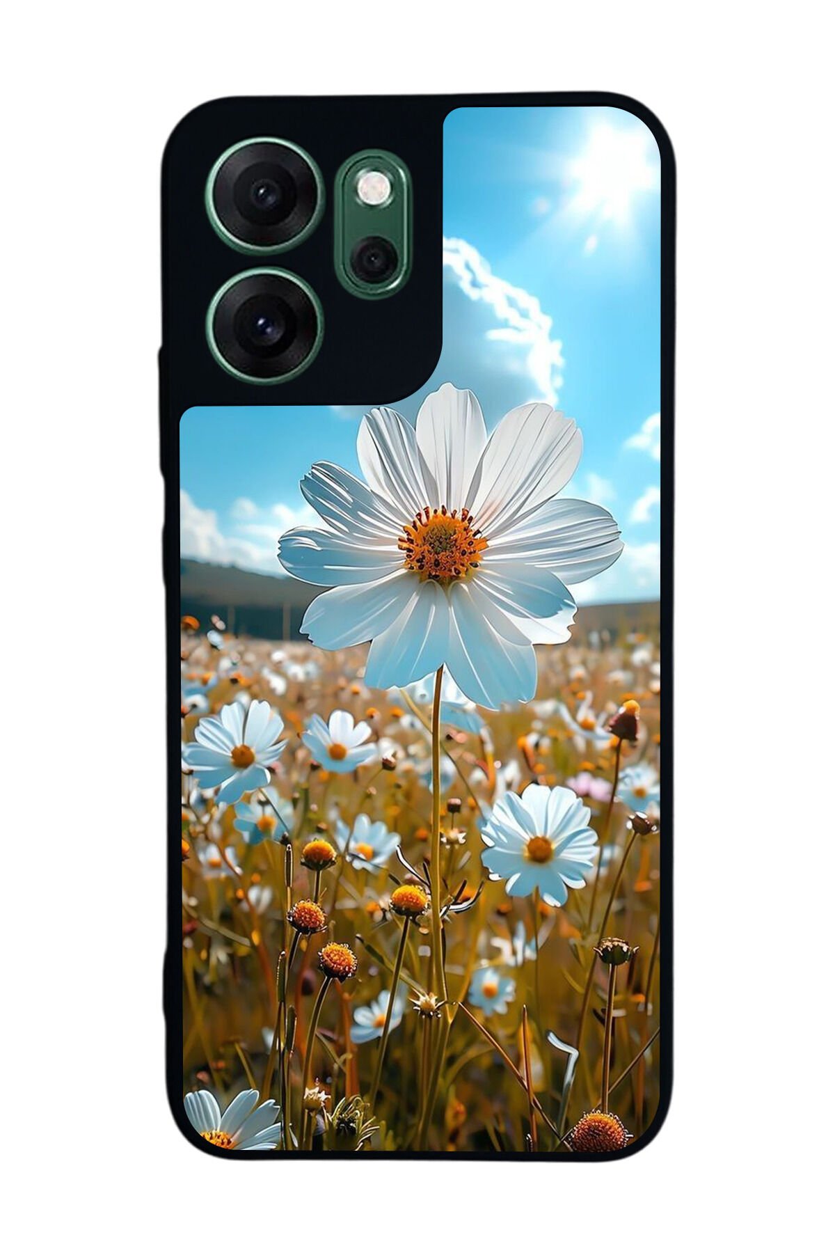 Oppo Reno 14F Uyumlu Cicek Tasarımlı Glossy Premium Kılıf