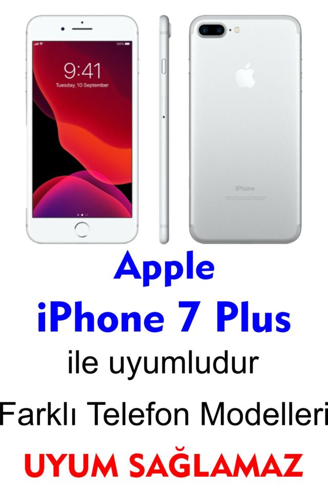 Apple iPhone 7 Plus Siyah Silikon Kılıf Çiziklere ve Darbelere Karşı Koruma