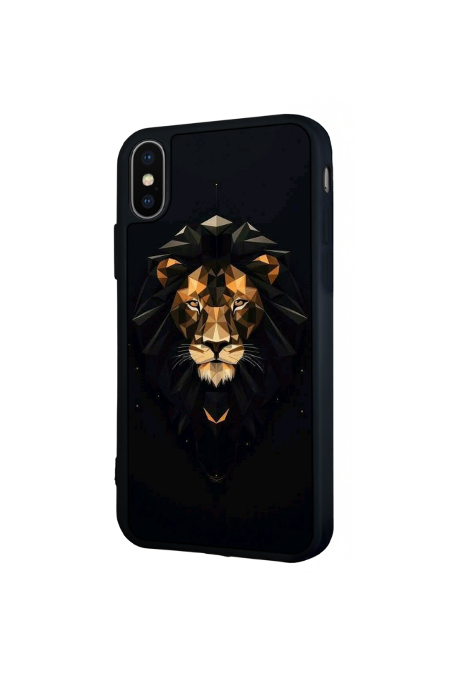 iPhone X/ XS Uyumlu Aslan Tasarımlı Glossy Premium Kılıf